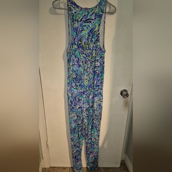 LILLY PULITZER Paulina Jumpsuit Sneak A Beak Bennet Blue S,.M - Picture 5 of 9
